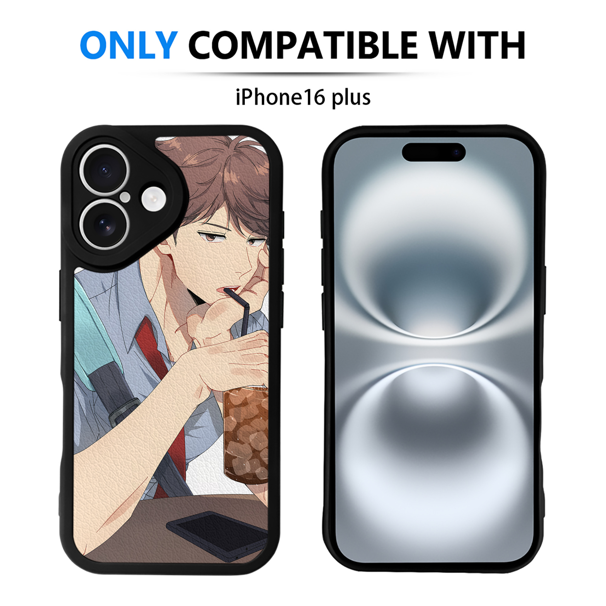 （画像用） ハイキュー!! Haikyu!! 【iPhone 16シリーズ対応】シリコンスマホケース（レザー調） 材質：シリコン
